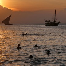 Sunset seen from the waterfront of Stone Town